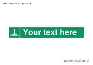 Custom sign safe condition Evacuation chute 